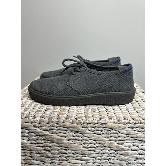 Rothy\'s The Monty Lace Up Shoes Men 10 Grey Black Wool Blend Knit  Modern Casual main image 4